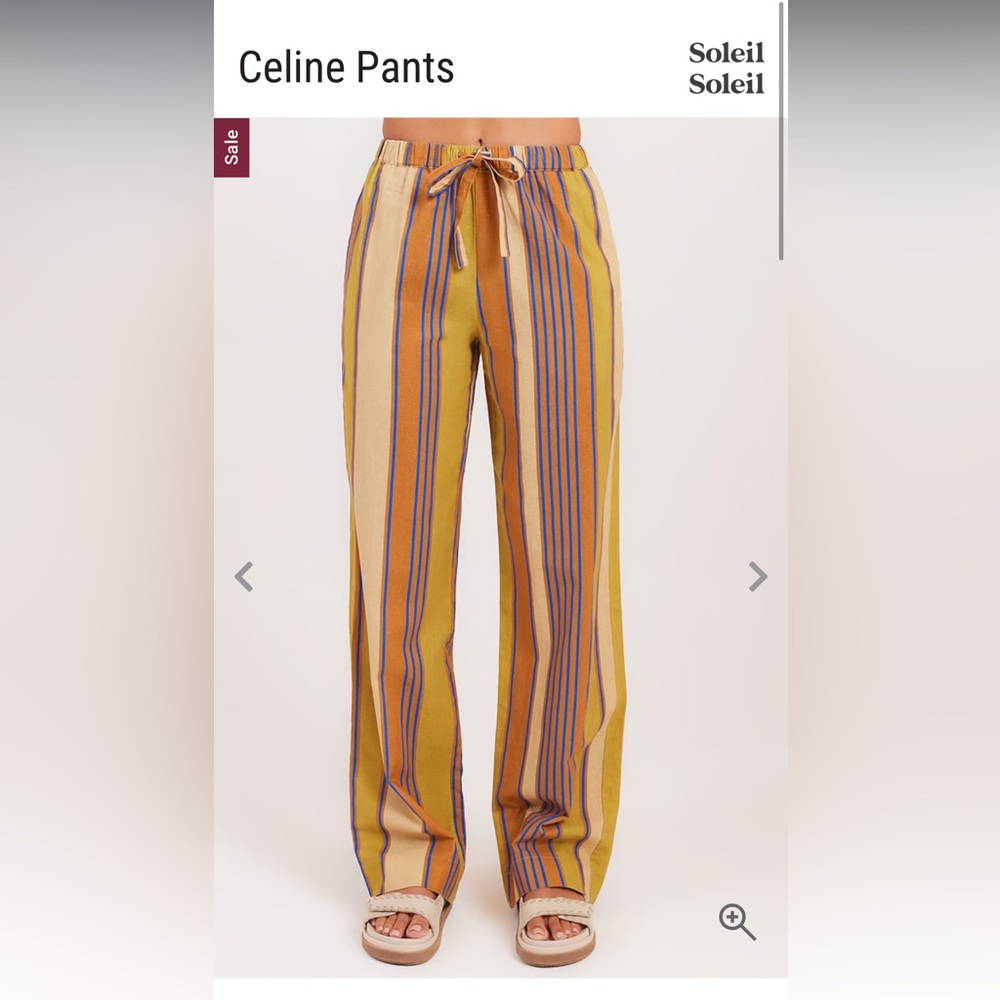 Soleil Soleil Celine Linen + Cotton Pants